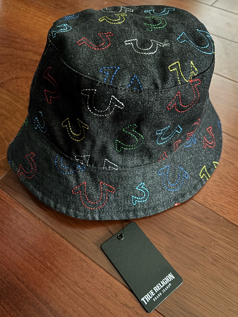 NWT - True Religion Allover Horseshoe Print Bucket Hat